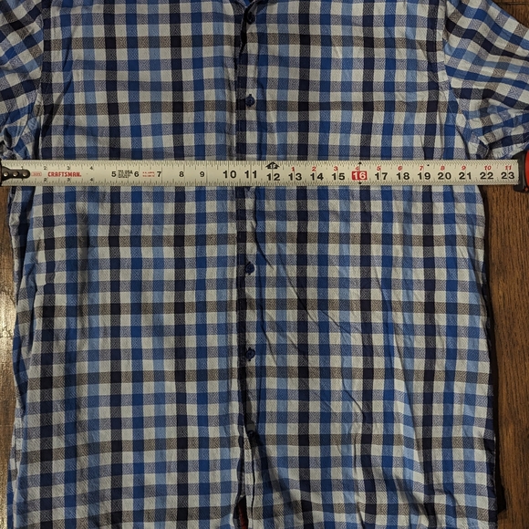 Luchiano Visconti Blue Shirt Mens XL Multicolor Plaid Squares Button Up Long Sle - Picture 8 of 16